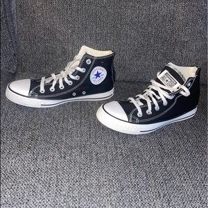Black High Top Converse All Star Chuck Taylors Women’s size 6.5.